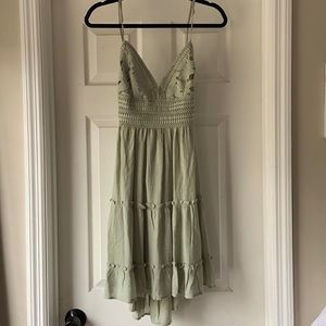 Love Tree M Tiered dress with crochet top